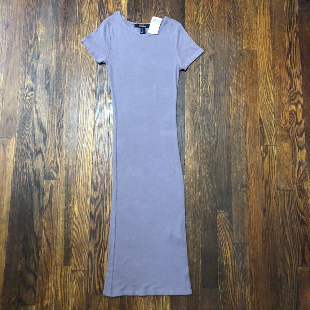 Forever 21 Knee Length Ribbed Bodycon Dress